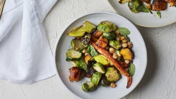 Rosemary Ferguson's chickpea traybake (Strong Roots/Lizzie Mayson/PA)