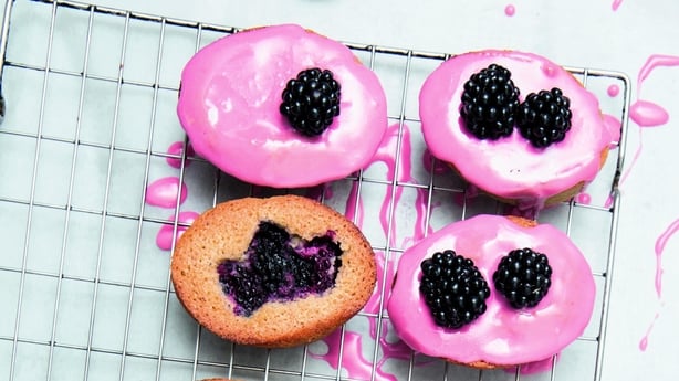 Blackberry and star anise friands by Yotam Ottolenghi and Helen Goh (Peden + Munk/PA)