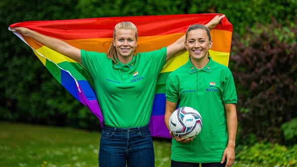 Ruesha Littlejohn (L) and Katie McCabe are preparing for club action in England in August and the Republic of Ireland's Euro 2021 qualifiers in September