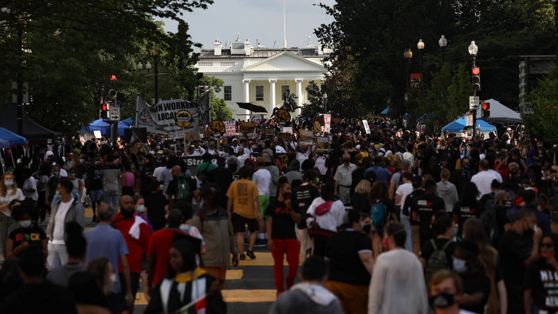 Americans march on Juneteenth anniversary