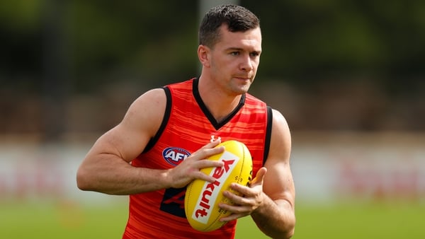 Conor McKenna during Essendon Bombers training in March