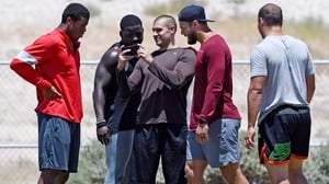 Las Vegas Raiders players have been training at close quarters in an unofficial capacity this week