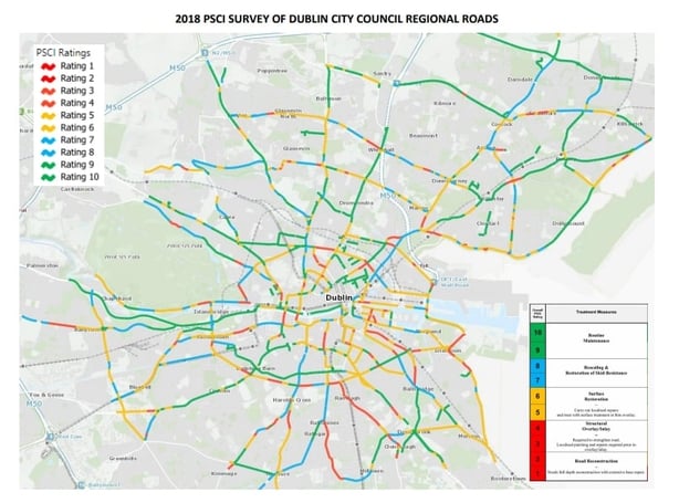 Map from roads report