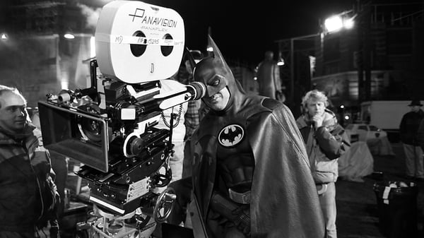 Michael Keaton on the set of 1989's Batman