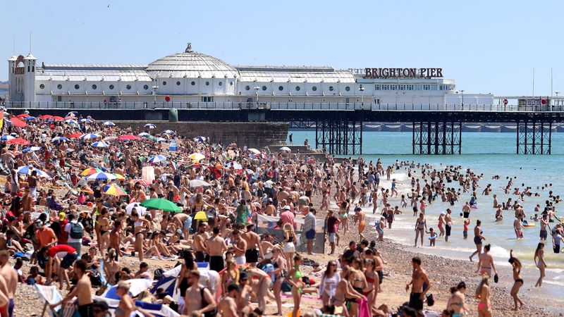 Thousands of people were at Brighton beach today