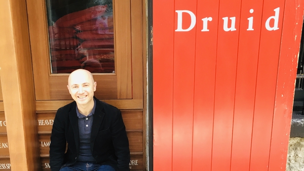 Playwright Peter Daly outside Druid Theatre