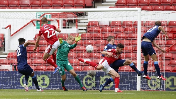 Nottingham Forest's Ryan Yates scores against Huddersfield in the Sky Bet Championship clash