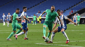 Karim Benzema produces a backheel assist