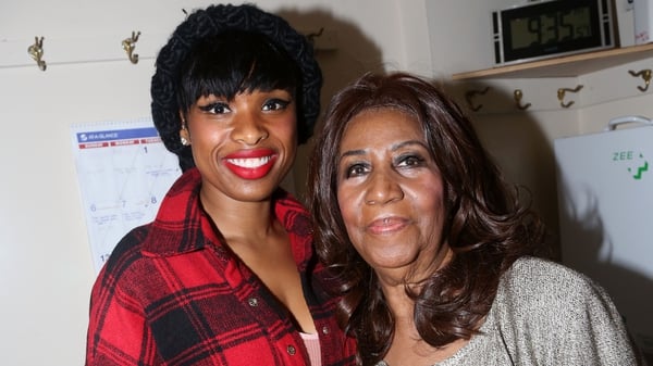 Jennifer Hudson and Aretha Franklin at the musical The Color Purple in New York in December 2015