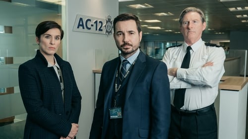 Martin Compston (centre) with Line of Duty co-stars Vicky McClure and Adrian Dunbar