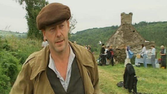 Actor Liam Cunningham on the set of 'The Wind That Shakes The Barley', County Cork (2005)