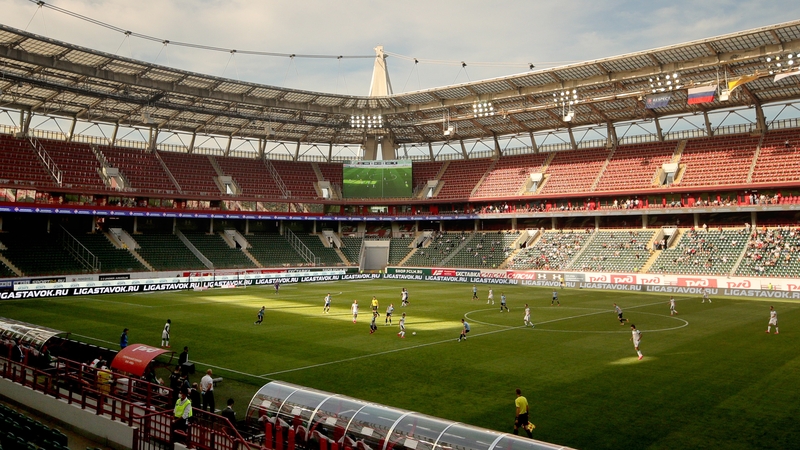 Matches in Russia take place with limited crowds