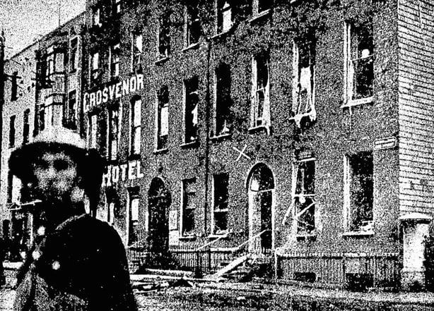 King Street in Cork City, the site of a recent attack on a police barracks Photo: Cork Examiner, 1 July 1920