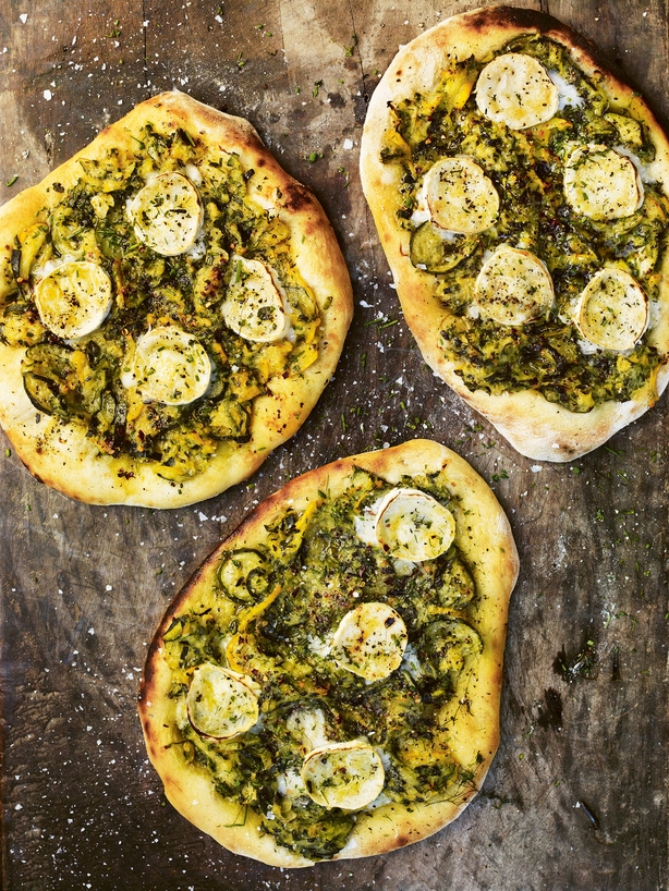 Courgette flatbreads (Andrew Montgomery/PA