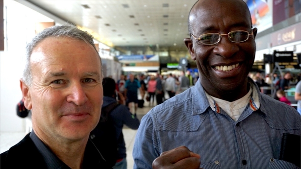 Documentary maker Bill Tyson with Nicolás Cruz Hernandez