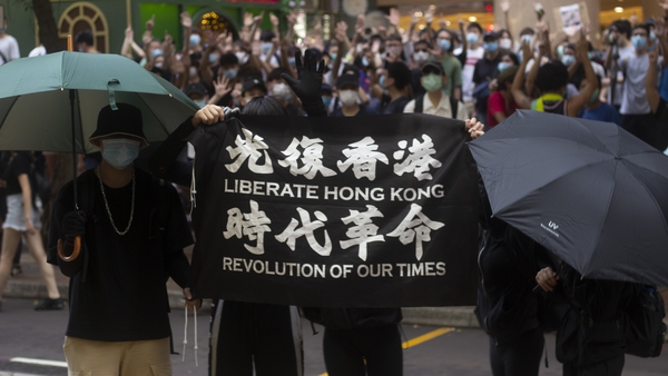 Hong Kong's government said the protest slogan 'Liberate Hong Kong, revolution of our times' implies subversion under the new law