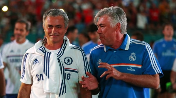 Jose Mourinho with Carlo Ancelotti back in 2013