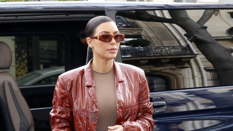 Kim Kardashian turns heads in striking monochrome red outfit