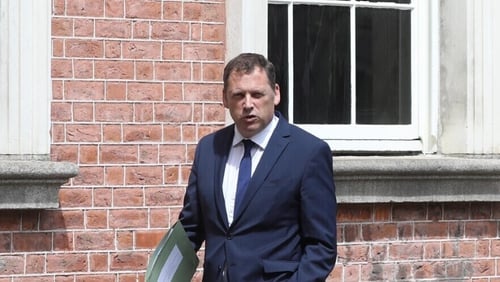 Agriculture Minister Barry Cowen arriving in Dublin Castle for today's Cabinet meeting (pic: Rollingnews.ie)