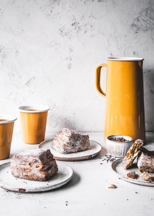 Brioche morning buns from One Tin Bakes by Edd Kimber (Edd Kimber/PA)