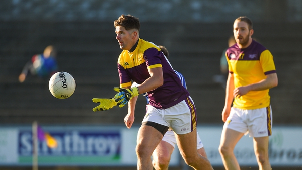Conor Swaine plays in goal for the Wexford footballers