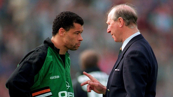 Two greats: Jack Charlton with Paul McGrath