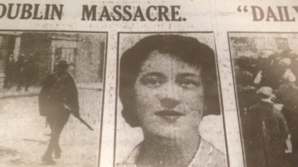 Newspaper showing Jane Boyle, one of the people killed on Bloody Sunday