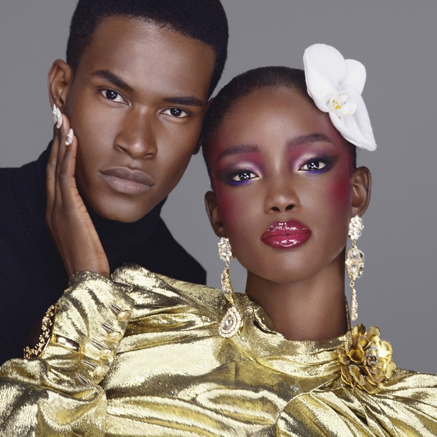 Models Salomon Diaz (left) and Maty Fall Diba (Pat McGrath Labs/PA)