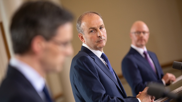 Micheál Martin said that it is now recommended that social visits to people's homes will be limited to a maximum of ten visitors (Pic: Rolling News)