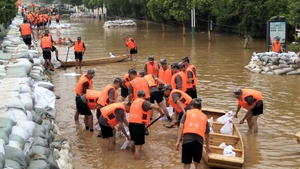 State media reported that more than 100,000 people are involved in flood relief efforts