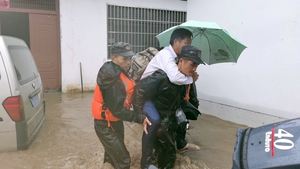 Rescue teams are evacuating people from flooded villages