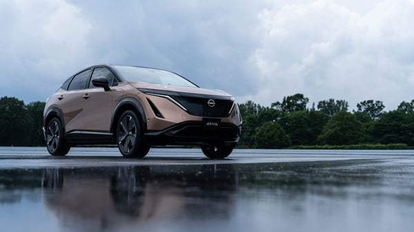 The entry-level Ariya has a claimed range of 358 kilometres.