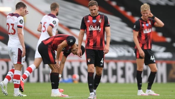 Bournemouth players were visibly dejected after the final whistle