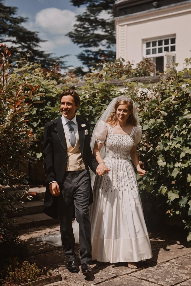 Beatrice and Mozzi after their wedding