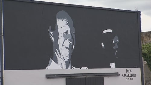 Locals in Co Mayo have been remembering Jack Charlton with a mural