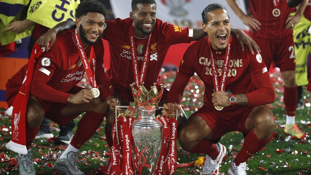 Liverpool lift Premier League trophy