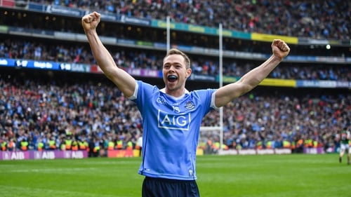 Rock shortly after kicking the winning point in the 2017 All-Ireland Final against Mayo