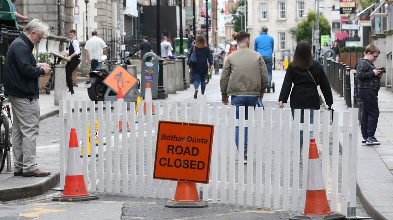 Dublin city centre pedestrianisation trial under way