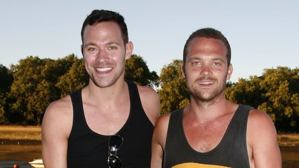 Will Young with his twin brother Rupert