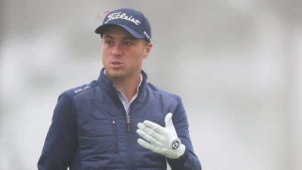 Justin Thomas warms up during a practice round prior to the 2020 PGA Championship at TPC Harding Park