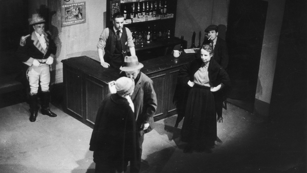 A scene from the Abbey Theatre's 1942 production of Sean O'Casey's The Plough And The Stars featuring FJ Mc Cormick, Joan Plunkett, Austin Meldon, Eric Gorman and others. Photo: Haywood Magee/Picture Post/Hulton Archive/Getty Images