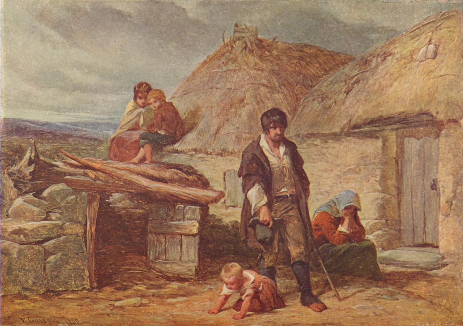 Image - An Irish Eviction', 1850 (1906). From Cassell's Illustrated History of England, Vol. V. (Cassell and Company, Limited, London, Paris, New York & Melbourne, 1906). Artist Frederick Goodall. Source: The Print Collector/Getty Images
