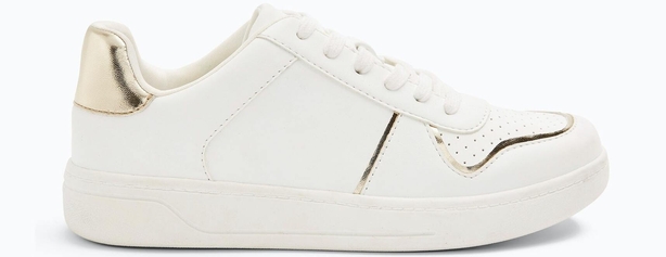 Miss Selfridge TIJI White Tennis Trainers, £17 (were £32)