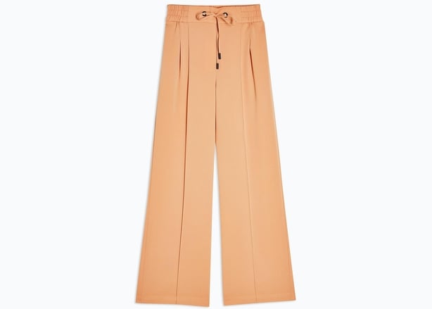 Topshop Jogger Style Wide Leg Trousers in Peach, £23.20 (were £29)