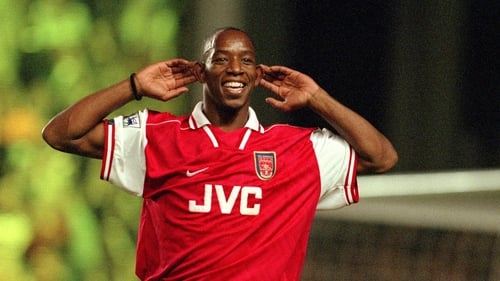 Ian Wright in action for Arsenal back in 1997