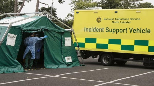 A Covid-19 Testing Centre run by the National Ambulance Service was opened in Newbridge (Pic: RollingNews.ie)