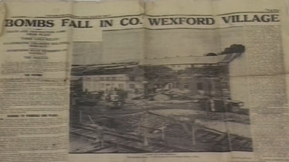 Newspaper article on Campile bombing from 1945