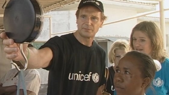UNICEF ambassador Liam Neeson, Mozambique (2005)