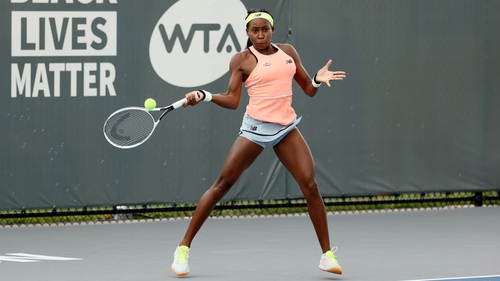Coco Gauff in action against the second seed in Kentucky