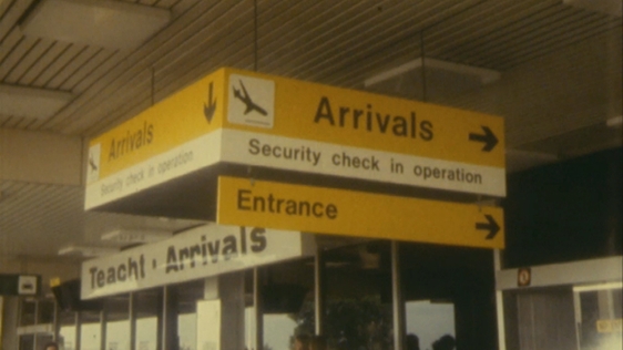 Arrivals at Dublin Airport, 1980.